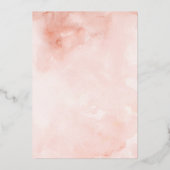 ミクインズピンク金ゴールドフローラキンセアニェラ誕生日 箔招待状 (裏面)