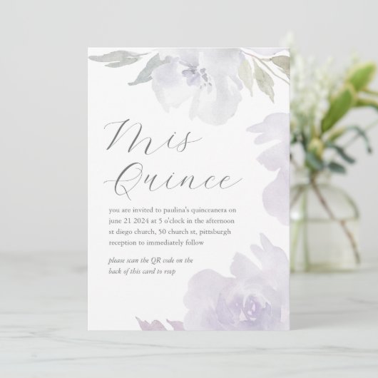 ミクインズフローラ誕生日キンセアニラQRコード 招待状 (スタンド正面)