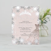 ミクインズ赤面ウィンタースノーフレークキンセアニェラ 箔招待状 (立ち正面)