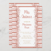 ミクインズ赤面ピンクグリッターキンセアニラ15th 招待状 (正面/裏面)