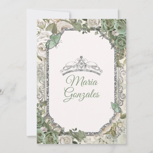 ミクインセージグリーン&シルバーフローラキンセアニラ 招待状 (裏面)