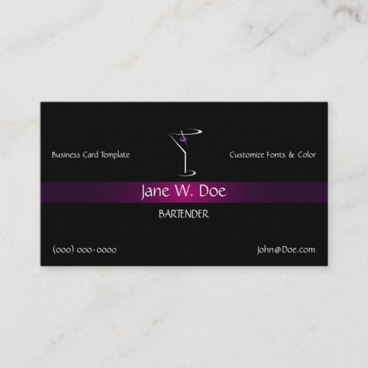 ミクソロジバーテンダーテンプレート 名刺 (正面)