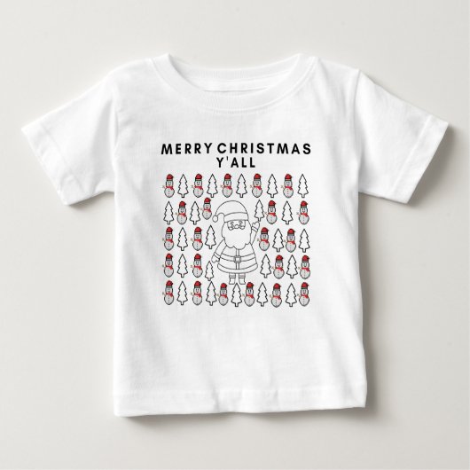 ミクチエスミニマルメリークリスマス ベビーTシャツ (正面)