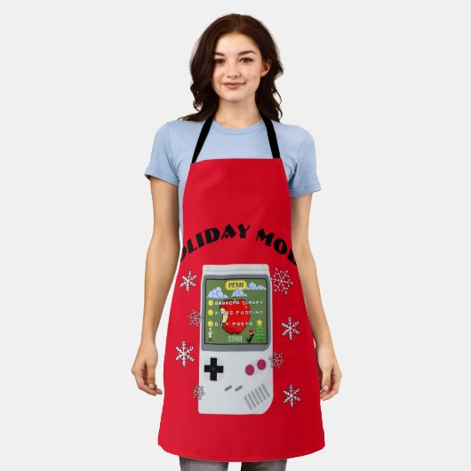 ミクティエス休日おばあちゃんクリスマスファミリー エプロン (着用した状態)
