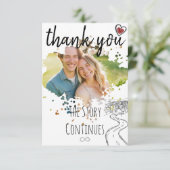 ミクミニマルロコートハウスモダンエロペ結婚メント サンキューカード (スタンド正面)