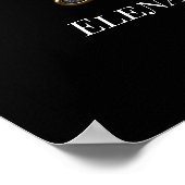 ミクリンキンセアニェラ金ゴールドデザインウェルカムサイン ポスター (角)