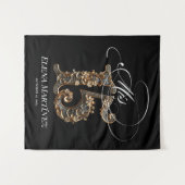 ミクリンキンセアニェラ金ゴールドデザイン背景 タペストリー (正面(横))