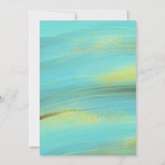 ミクリンスアニョスシックターコイズフローラキンセアニラ 招待状 (裏面)