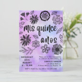 ミクリンスアニョスパープルモダンフローラキンセアニラ 招待状 (スタンド正面)
