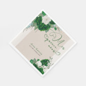 ミクリンスアノスエメラルドグリーンフローラキンセアニェラ スタンダードランチョンナプキン (角)