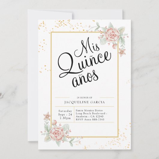 ミクリンスアノスピンクフローラキンセアニラ 招待状 (正面)