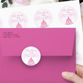 ミクリンスアノスピンクフローラプリンセスドレス ラウンドシール