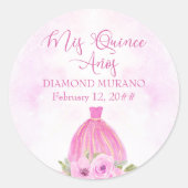 ミクリンスアノスピンクフローラプリンセスドレス ラウンドシール (正面)