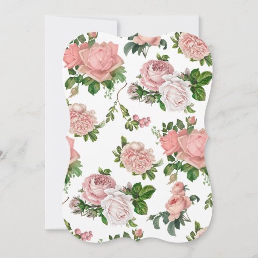 ミクリンスアノスピンク金ゴールド誕生日招待状 招待状 (裏面)