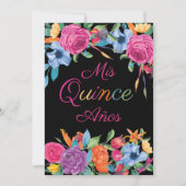 ミクリンスアノスフィエスタフラワーズブラックキンセアニェラ 招待状 (正面)