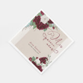 ミクリンスアノスブルゴーニュアイボリーフローラキンセアニェラ スタンダードランチョンナプキン (角)