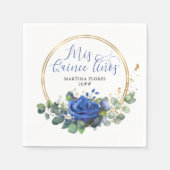 ミクリンスアノスブルーバラアンドユーカリパーティー スタンダードカクテルナプキン (正面)