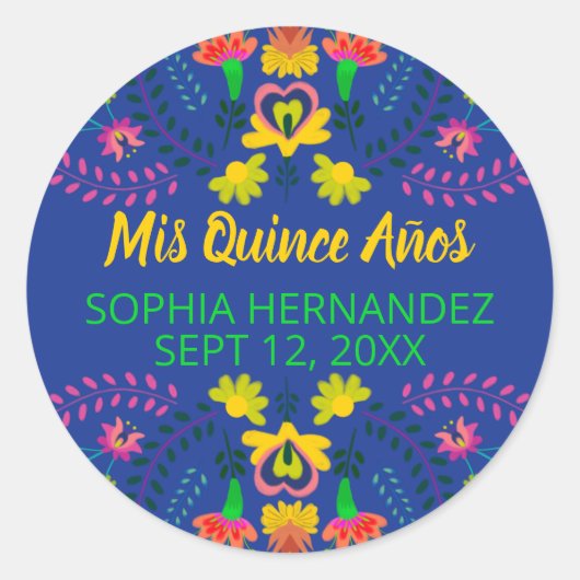 ミクリンスアノスブルー王室のメキシカンフィエスタパーティー ラウンドシール (正面)