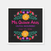 ミクリンスアノスメキシコフィエスタキンセネラブラック スタンダードカクテルナプキン (正面)