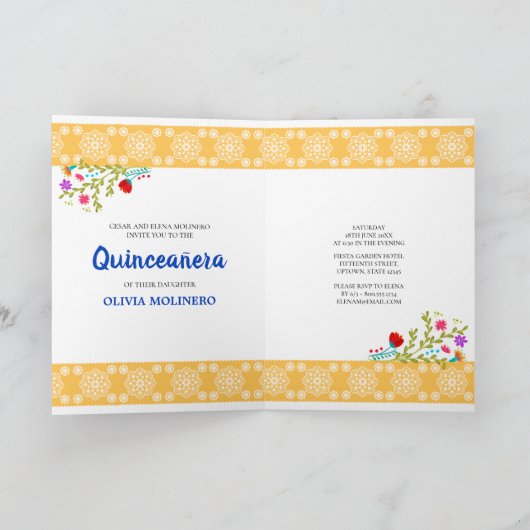 ミクリンスアノスメキシコ王室のンブルーキンセアニェラ 招待状 (内部)