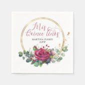 ミクリンスアノスレッドローズアンドユーカリパーティー スタンダードカクテルナプキン (正面)