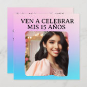 ミクリンスキンセアニラフォートローザアズールモラド 招待状 (正面/裏面)