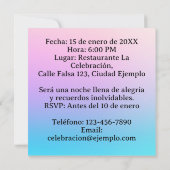 ミクリンスキンセアニラフォートローザアズールモラド 招待状 (裏面)