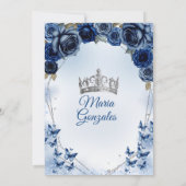 ミクリンスネイビーブルーフローラクラウンキンセアニラ 招待状 (裏面)