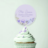 ミクリンスパープルペリフローラキンセアニェラステッカー ラウンドシール