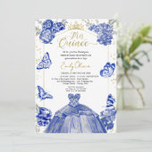 ミクリンスフォトスペインの招待状王室のブルー 招待状 (スタンド正面)