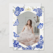 ミクリンスフォトスペインの招待状王室のブルー 招待状 (裏面)