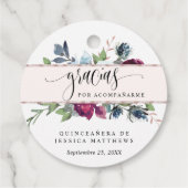 ミクリンバラ金ゴールドベリー、ブルゴーニュ、ブルーフローラ フェイバータグ (裏面)