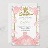 ミクリン招待状バイリンガルピンクドレスフローラ 招待状 (正面)