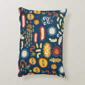 ミクロオルガの種類違うを含むシームレスなパターン アクセントクッション (裏面(縦))