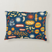 ミクロオルガの種類違うを含むシームレスなパターン アクセントクッション (裏面)