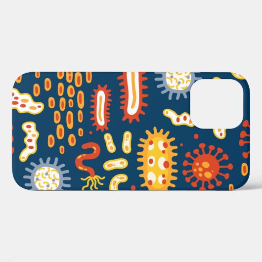 ミクロオルガの種類違うを含むシームレスなパターン Case-Mate iPhoneケース (裏面 (横))