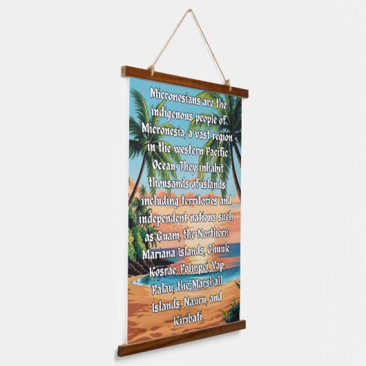 ミクロネシア人:私たちは一人だ 吊り下げ型タペストリー (傾斜あり)