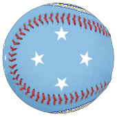 ミクロネシア国旗と紋章の愛国心 ソフトボール (正面左)