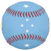 ミクロネシア国旗と紋章の愛国心 ソフトボール (裏面)