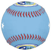 ミクロネシア国旗と紋章の愛国心 ソフトボール (正面)