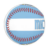 ミクロネシア国旗と紋章の愛国心 野球ボール (正面左)