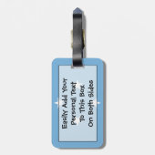 ミクロネシア国旗簡単ID個人 ラゲッジタグ (裏面縦)