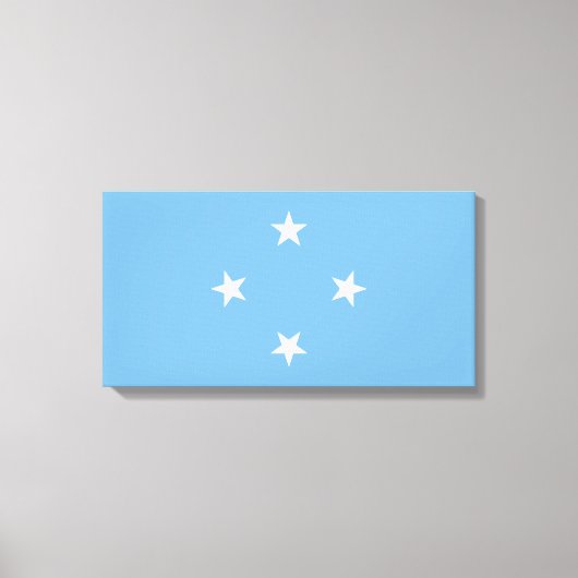 ミクロネシア国旗(ミクロネシア連邦州) キャンバスプリント (正面)