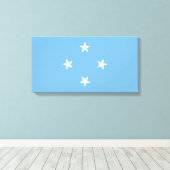 ミクロネシア国旗(ミクロネシア連邦州) キャンバスプリント (インサイチュ (ウッドフロア))