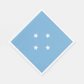 ミクロネシア国旗(ミクロネシア連邦州) スタンダードランチョンナプキン (角)