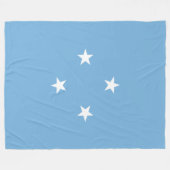 ミクロネシア国旗(ミクロネシア連邦州) フリースブランケット (正面(横))