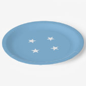 ミクロネシア国旗(ミクロネシア連邦州) ペーパープレート (アングル)