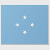 ミクロネシア国旗(ミクロネシア連邦州) ラッピングペーパー (フラット)