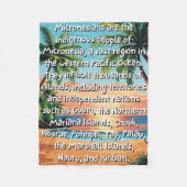 ミクロネシア我々は1つの毛布である フリースブランケット (正面)