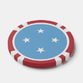 ミクロネシア連邦の国旗 ポーカーチップ (シングル)
